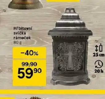 Tesco Hřbitovní svíčka rámeček nabídka