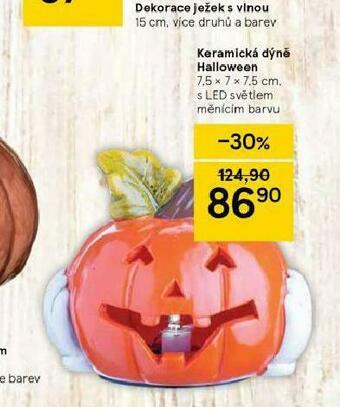 Tesco Keramická dýně halloween nabídka