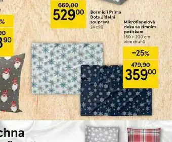 Tesco Mikroflanelová deka se zimním potiskem nabídka