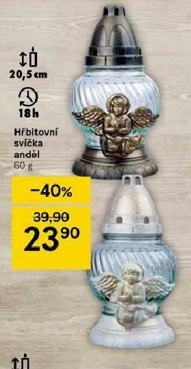 Tesco Hřbitovní svíčka anděl nabídka