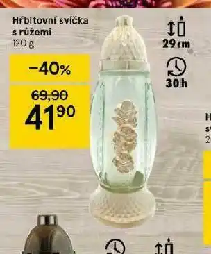 Tesco Hřbitovní svíčka s růžemi nabídka