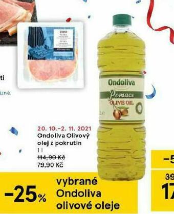 Tesco Ondoliva olivový olej z pokrutin nabídka