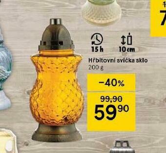 Tesco Hřbitovní svíčka sklo nabídka