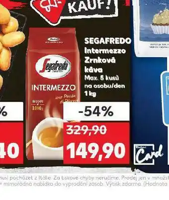 Kaufland Segafredo intermezzo zrnková káva nabídka