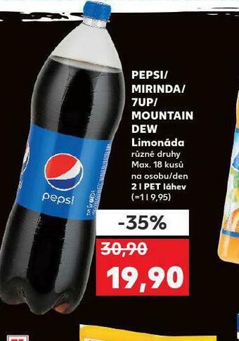 Kaufland Pepsi / mirinda / 7up / mountain dew nabídka