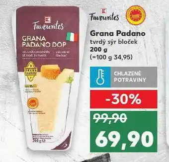 Kaufland Grana padano tvrdý sýr bloček nabídka