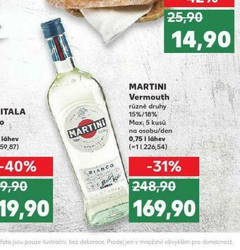 Kaufland Martini vermouth nabídka