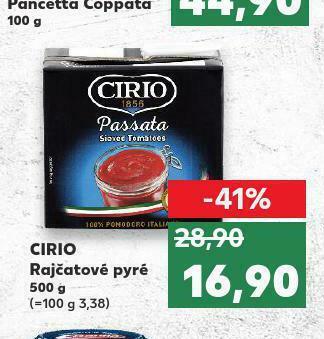 Kaufland Cirio rajčatové pyré nabídka
