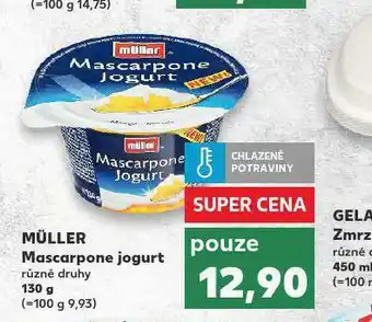 Kaufland Müller mascarpone jogurt nabídka