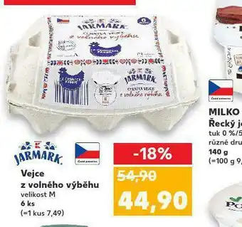 Kaufland Vejce z volného výběhu m 6 ks nabídka