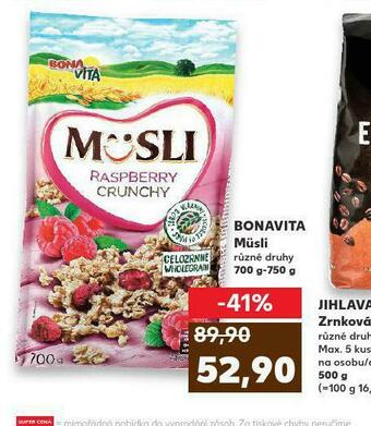 Kaufland Bonavita müsli nabídka