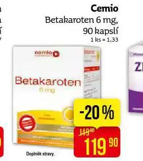 Teta cemio betakaroten nabídka