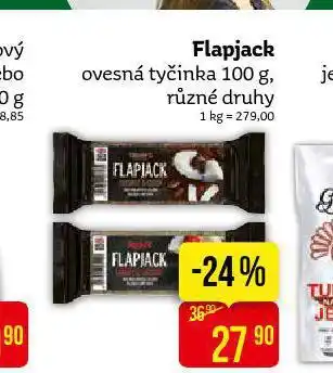 Teta Flapjack ovesná tyčinka nabídka