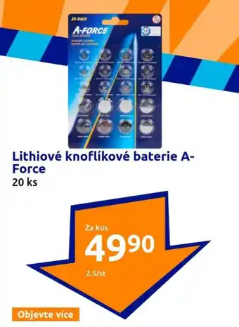 Action Lithiové knoflíkové baterie A- Force nabídka