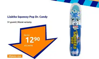 Action Lízátko Squeezy Pop Dr. Candy nabídka