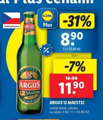 Lidl Pivo argus 12 maestic nabídka