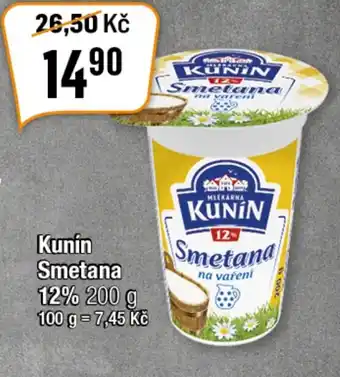 TEMPO Kunin Smetana 12% nabídka