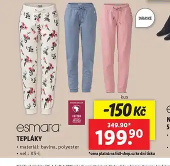 Lidl Tepláky nabídka