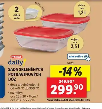 Lidl Sada skleněných potravinových dóz nabídka