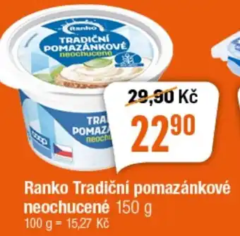 TEMPO Ranko Tradiční pomazánkové neochucené nabídka