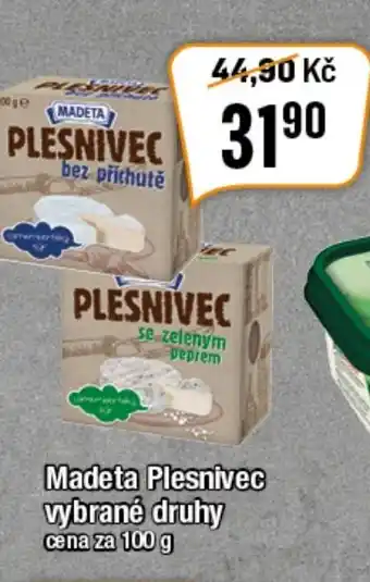 Madeta Plesnivec vybrané druhy