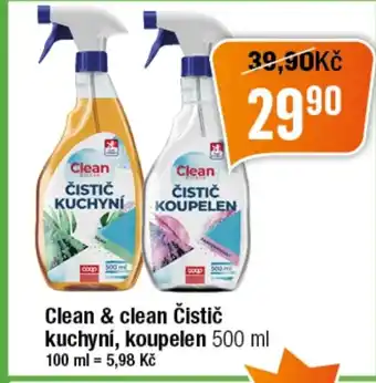 TEMPO Clean & clean Čistič kuchyní, koupelen 500 ml nabídka