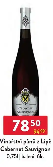 Qanto Vinařství pánů z Lipé Cabernet Sauvignon 0,75L nabídka