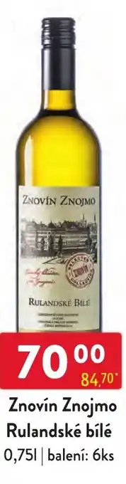 Qanto Znovín Znojmo Rulandské bílé 0,75L nabídka