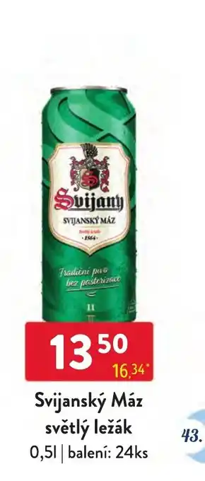 Qanto Svijanský Máz světlý ležák 0,5L nabídka