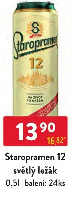 Qanto Staropramen 12 světlý ležák 0,5L nabídka