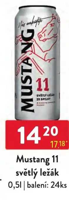 Qanto Mustang 11 světlý ležák 0.5L nabídka