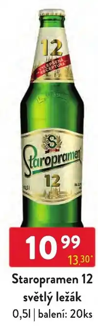 Qanto Staropramen 12 světlý ležák 0,5L nabídka
