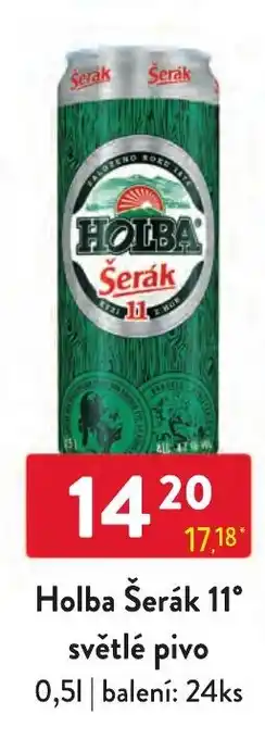 Qanto Holba Šerák 11° světlé pivo 0,5L nabídka