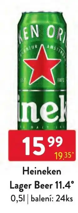 Qanto Heineken Lager Beer 11.4° 0,5L nabídka