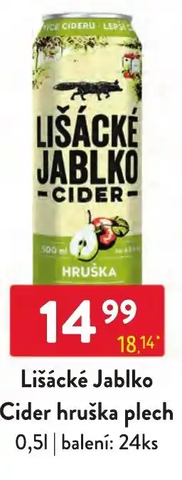 Qanto Lišácké Jablko Cider hruška plech 0,5L nabídka