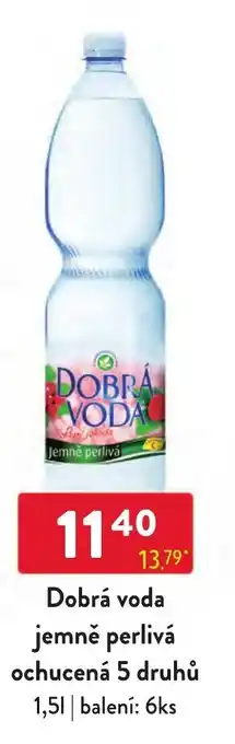 Qanto Dobrá voda jemně perlivá ochucená 5 druhů 1,5L nabídka