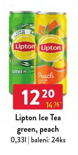 Qanto Lipton Ice Tea green, peach 0.33L nabídka