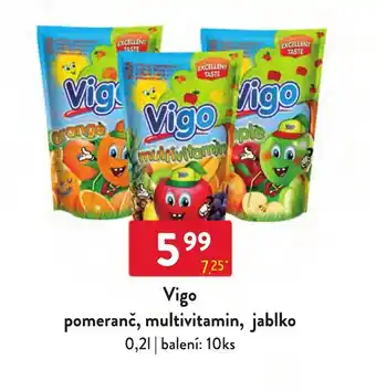 Qanto Vigo pomeranč, multivitamin, jablko 0,2L nabídka