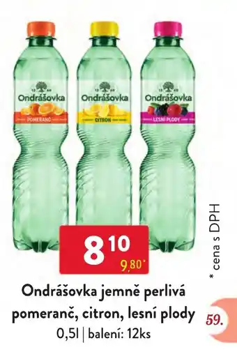 Qanto Ondrášovka jemně perlivá pomeranč, citron, lesní plody 0.5L nabídka