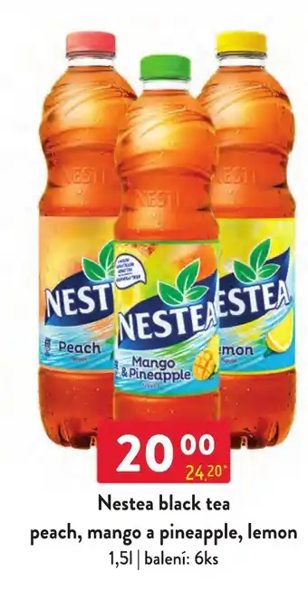 Qanto Nestea black tea peach, mango a pineapple, lemon 1.5L nabídka