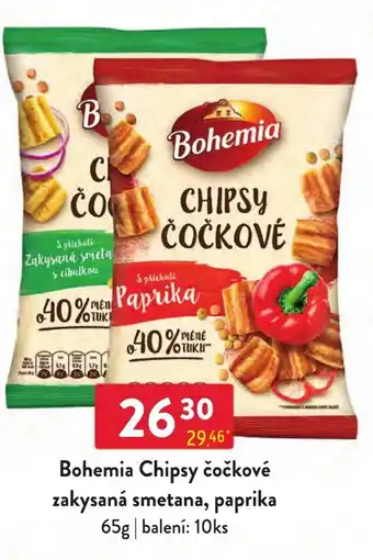 Qanto Bohemia Chipsy čočkové zakysaná smetana, paprika nabídka