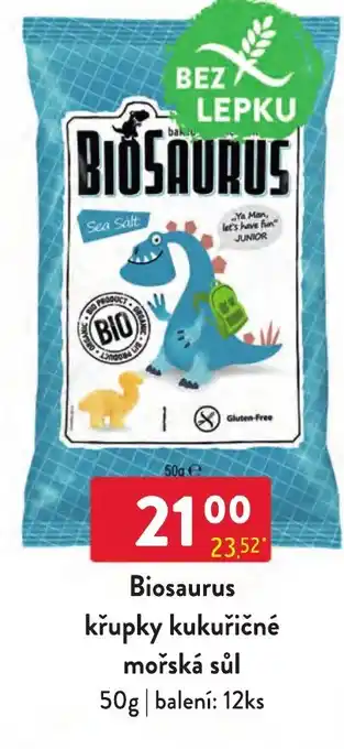 Qanto Biosaurus křupky kukuřičné mořská sůl nabídka