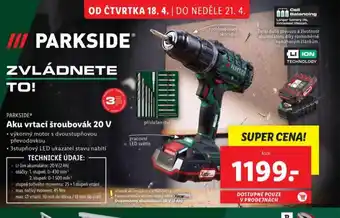 Lidl Aku vrtací šroubovák 20 v nabídka