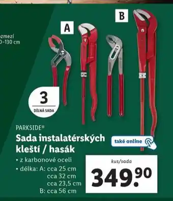 Lidl Sada instalaterských kleští nabídka