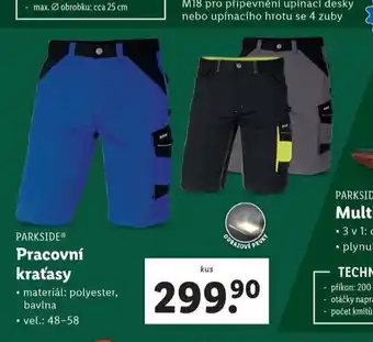 Lidl Pracovní kraťasy nabídka