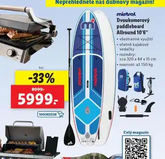 Lidl Dvoukomorový paddleboard allround 10,6 nabídka