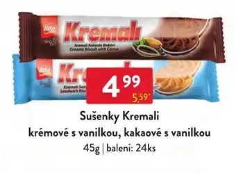 Qanto Sušenky Kremali krémové s vanilkou, kakaové s vanilkou nabídka