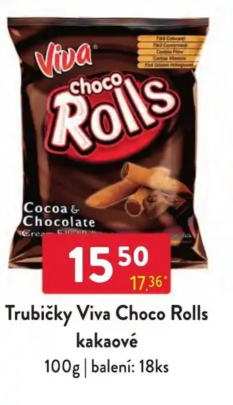 Qanto Trubičky Viva Choco Rolls kakaové nabídka
