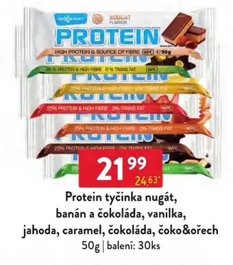 Qanto Protein tyčinka nugát, banán a čokoláda, vanilka, jahoda, caramel, čokoláda, čoko&ořech nabídka