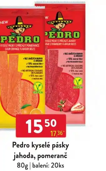 Qanto Pedro kyselé pásky jahoda, pomeranč nabídka